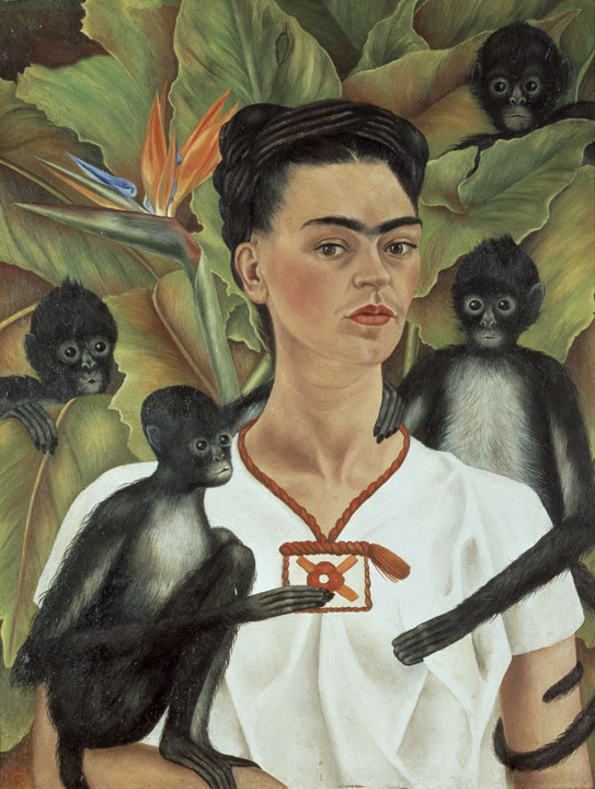 64-Frida-Kahlo---Self-portrait-with-monkeys